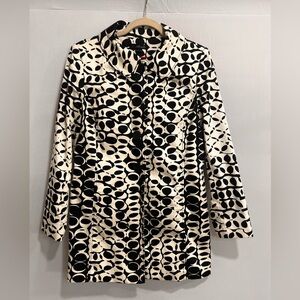 Willi Smith Black and White Patterned Coat